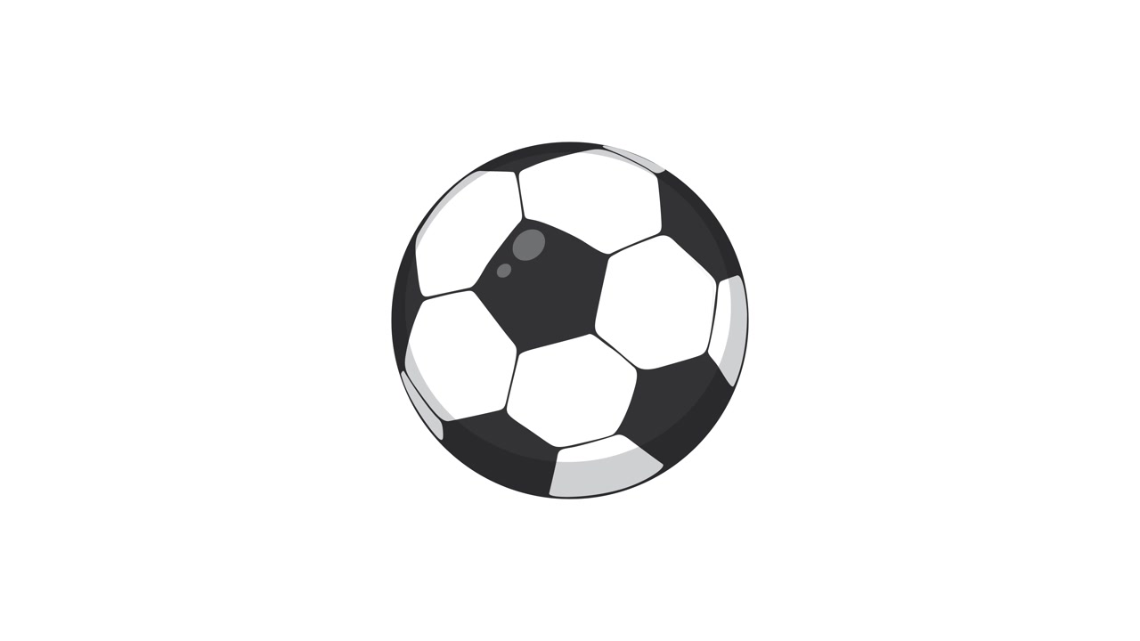 A 3D soccer ball rapidly approaches and shatters through the screen, transitioning backgrounds from black to white to green with realistic debris and motion effects