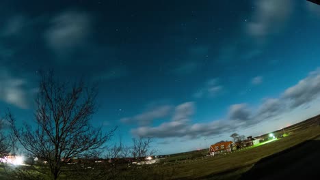 maravilloso lapso de noche y la tierra girando