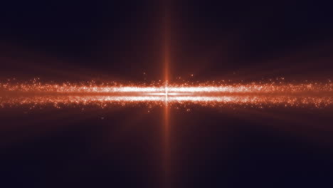 nave espacial en el cinturón de asteroides bajo luz naranja