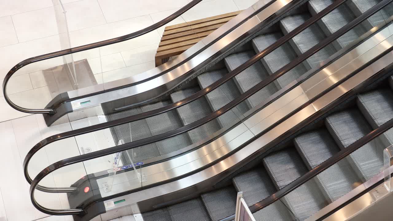 Escalators in a Shopping Mall