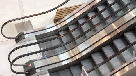 escalators in a shopping mall