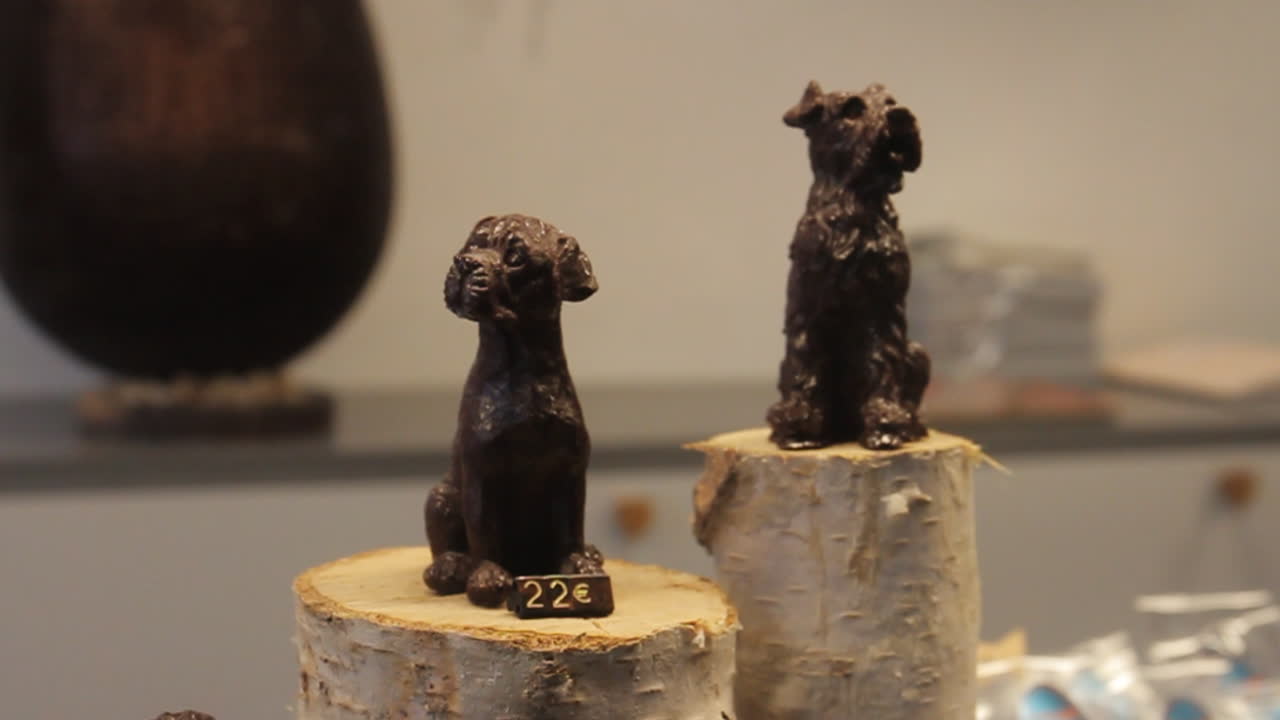 Chocolate Dog Figurines