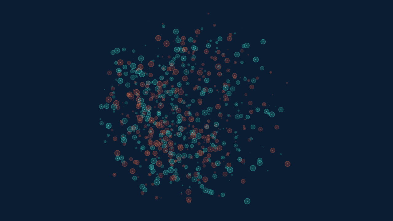 volar confeti de arco iris abstracto y brillos en el espacio oscuro