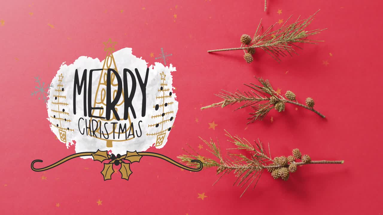 animación de felicitaciones de navidad texto sobre decoraciones de navidad