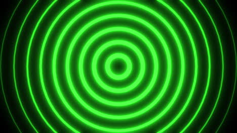 glowing green radio waves propagating from central point. motion graphics animation concept for gloabal communication and sending signals to universe 4k.