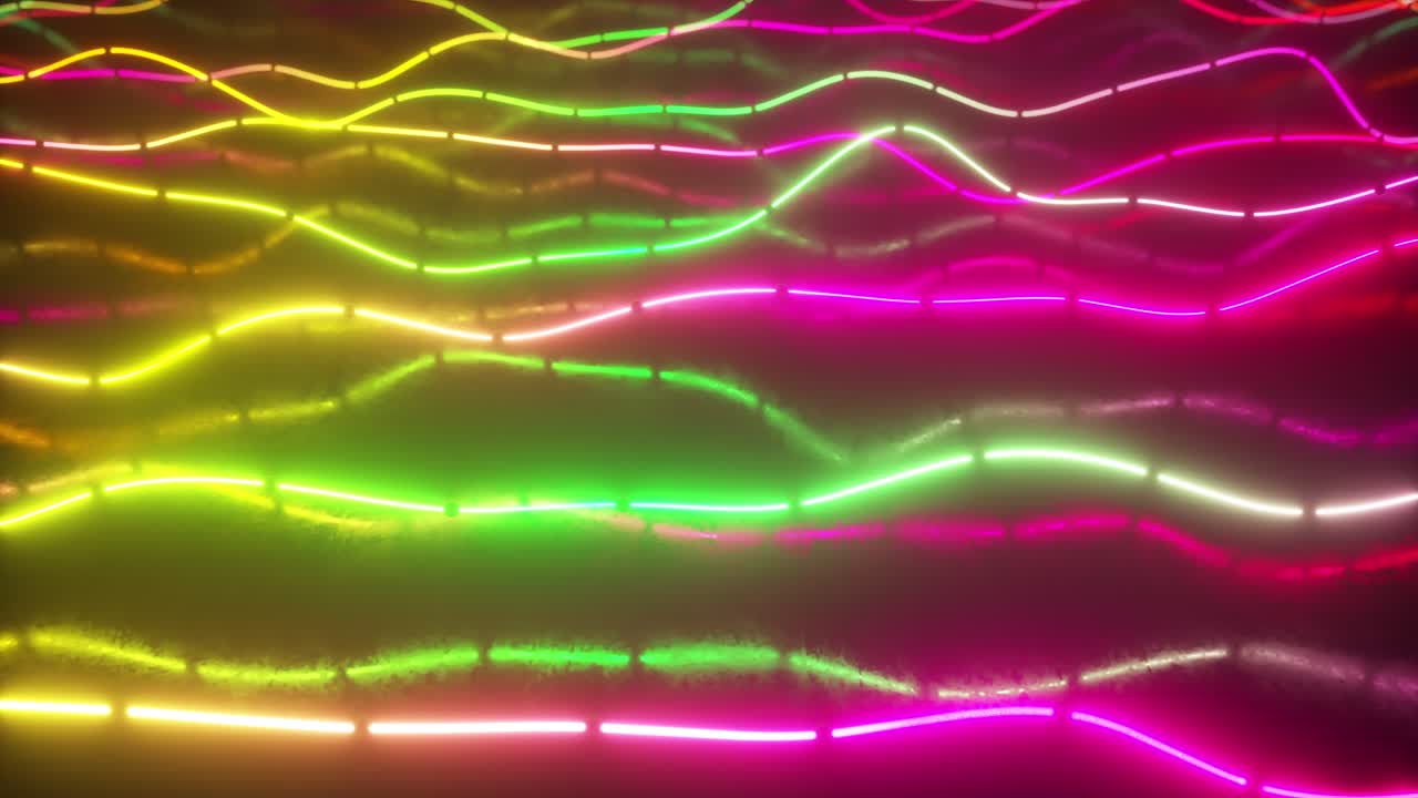 fondo de ondas de neón abstracto