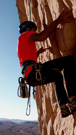 rock climbing in the desert