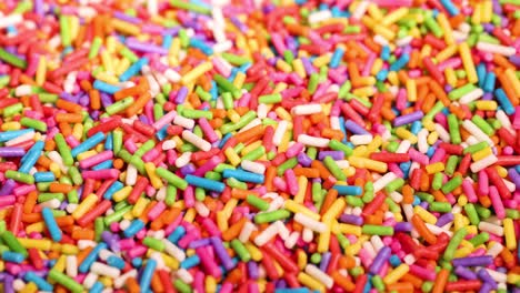 vibrant sprinkles cascade in a colorful display