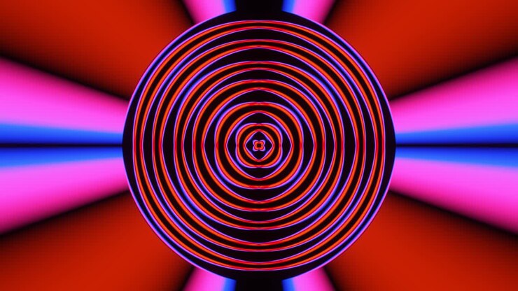 Loop VJ de figura abstrata de discoteca pulsante