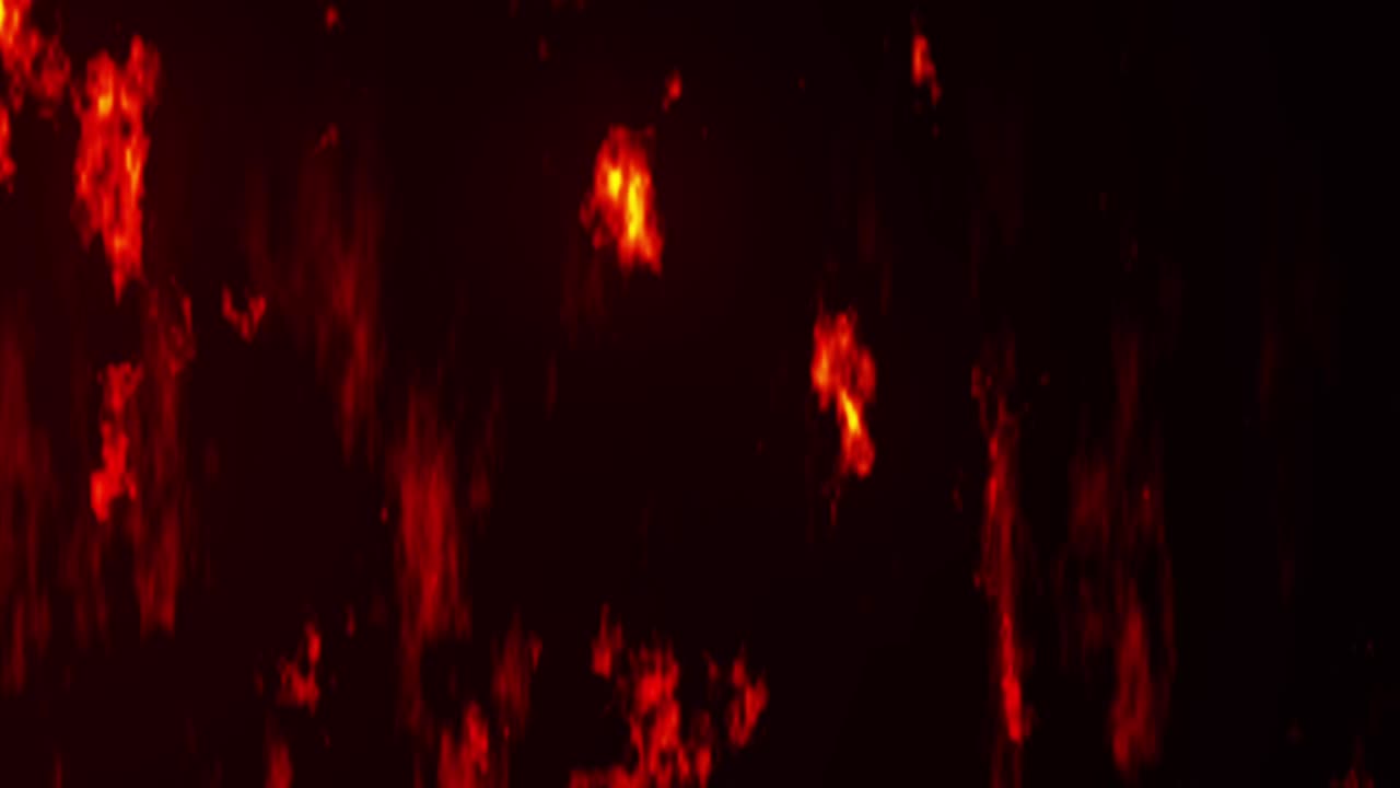 There are red - orange highlights on a dark background , a fire is burning . Abstract incandescent animated background . High quality 4k footage