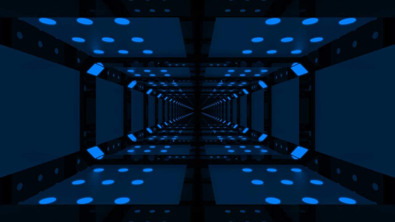 Blue Abstract Loop Tunnel