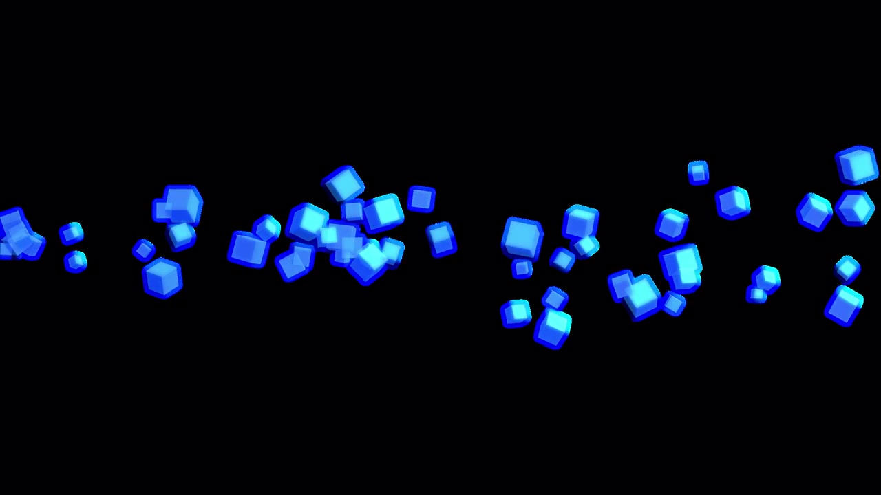 Sprængende terningpartikler. 1080p - 30 fps - Alpha Channel (2)