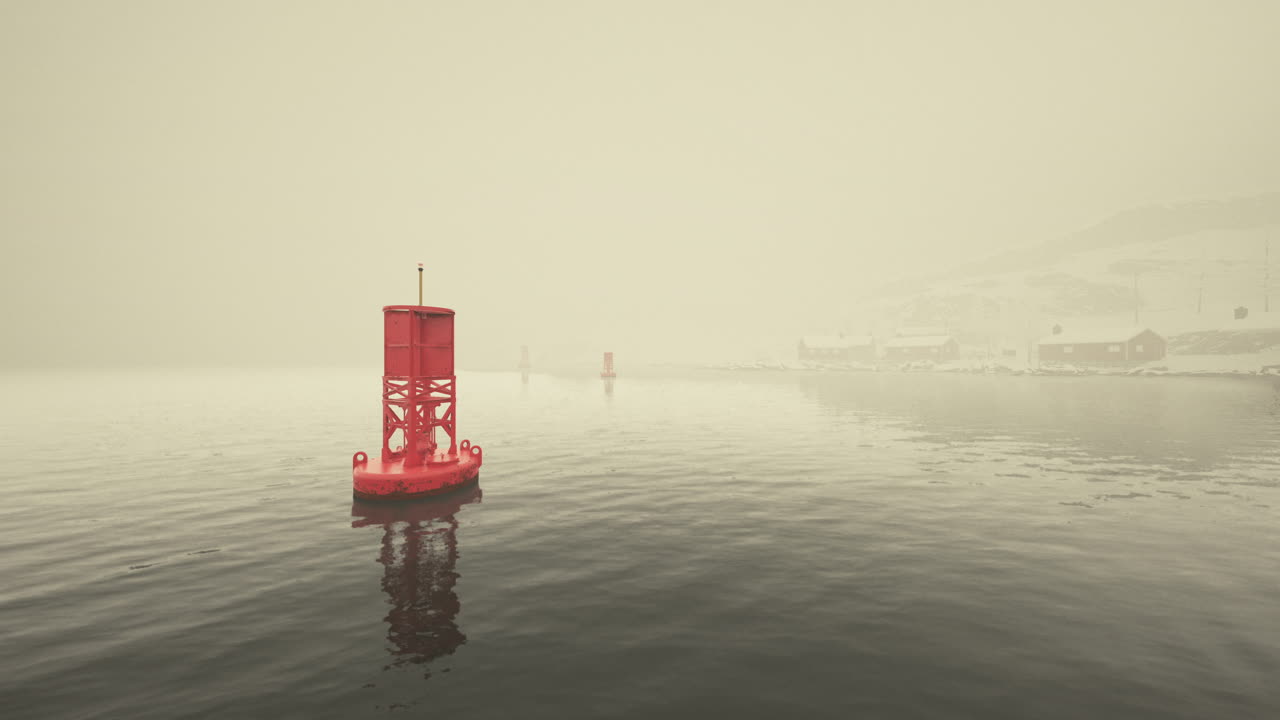 안개 가 가득 한 바다 에서 은 보이