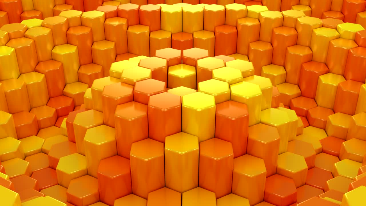 los hexágonos forman una onda