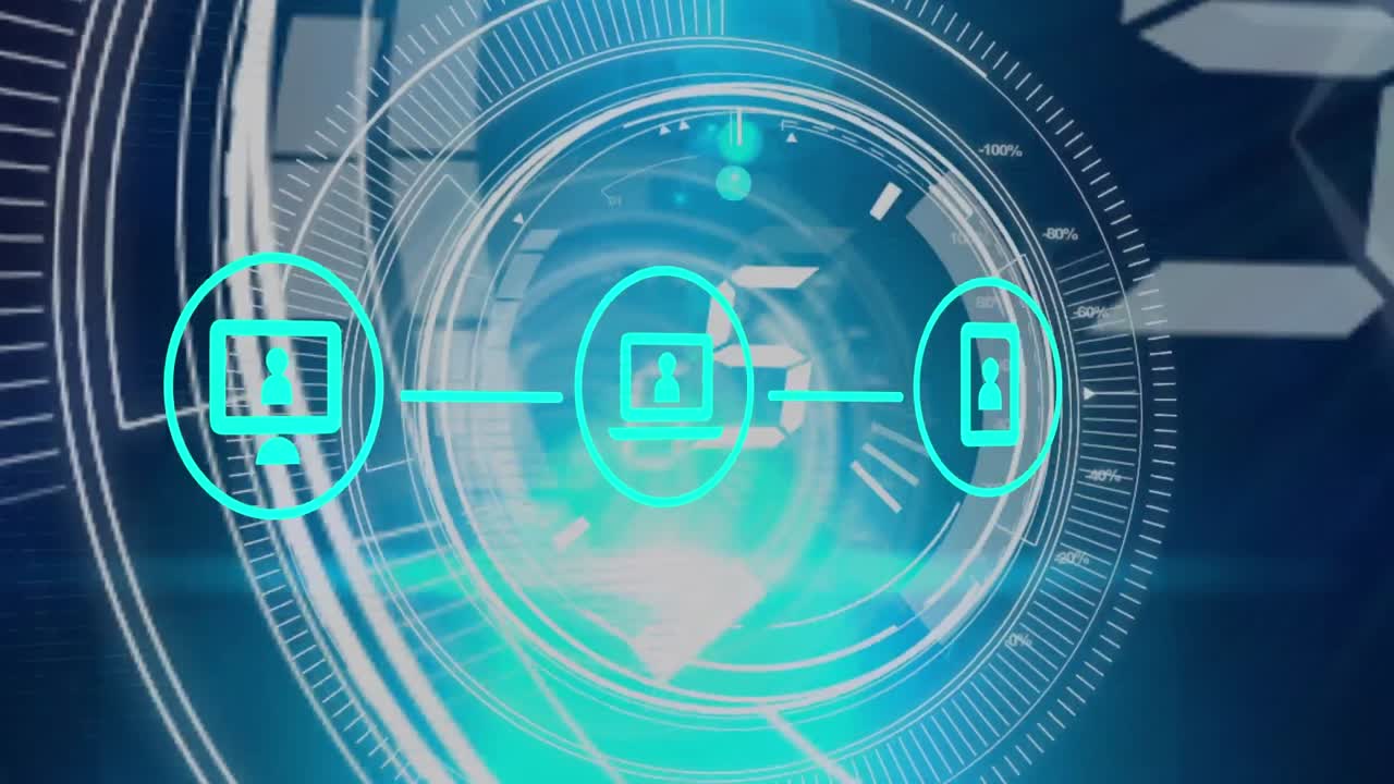 animación de la cuenta atrás sobre los puntos y los iconos de los medios