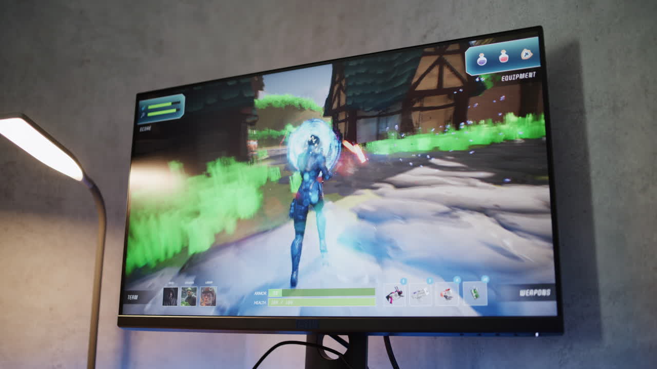 Video Game Gameplay and Game Over Screen