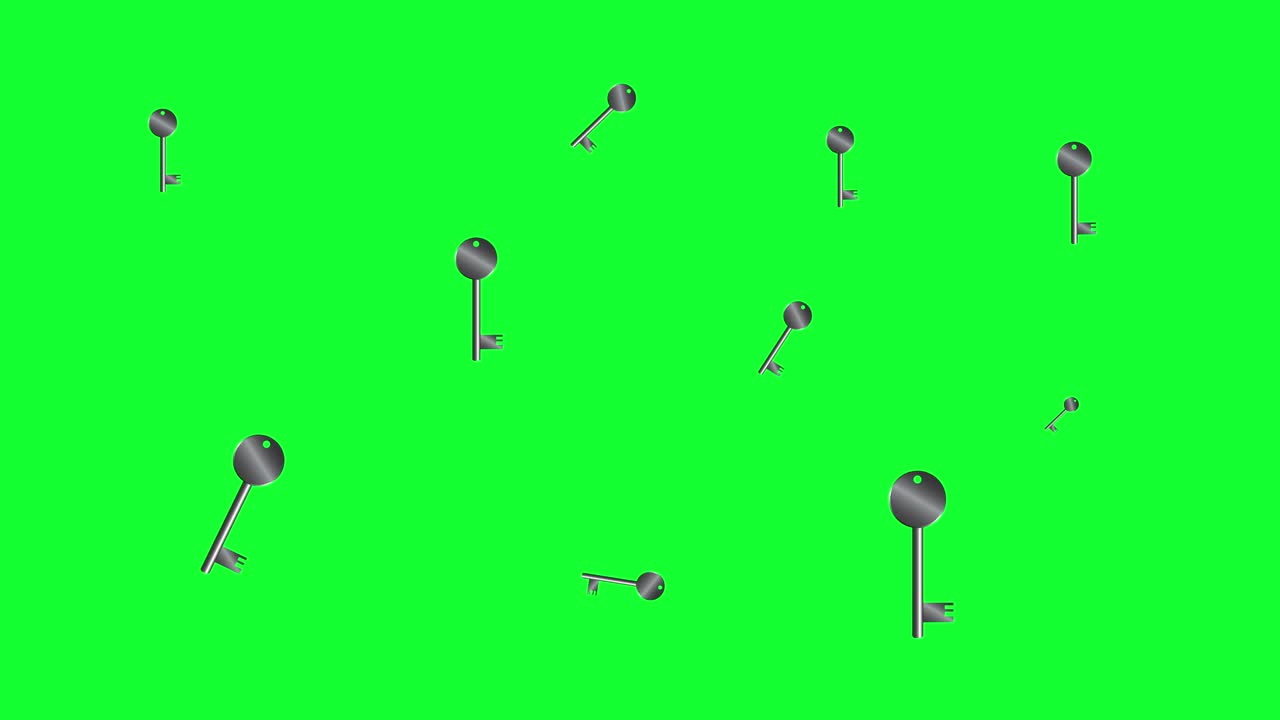 claves de bloqueo de estilo vintage elementos de animación pantalla verde llave de croma, bucle sin costuras