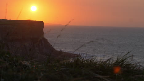 Sonnenuntergang-Am-D-Tag-Landungsstrände-Gefilmt-Von-Cap-Manvieux