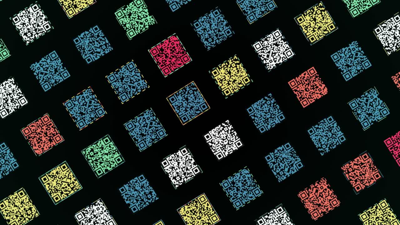 patrón de código qr colorido