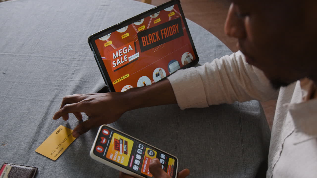 Online Shopping on Black Friday Sale