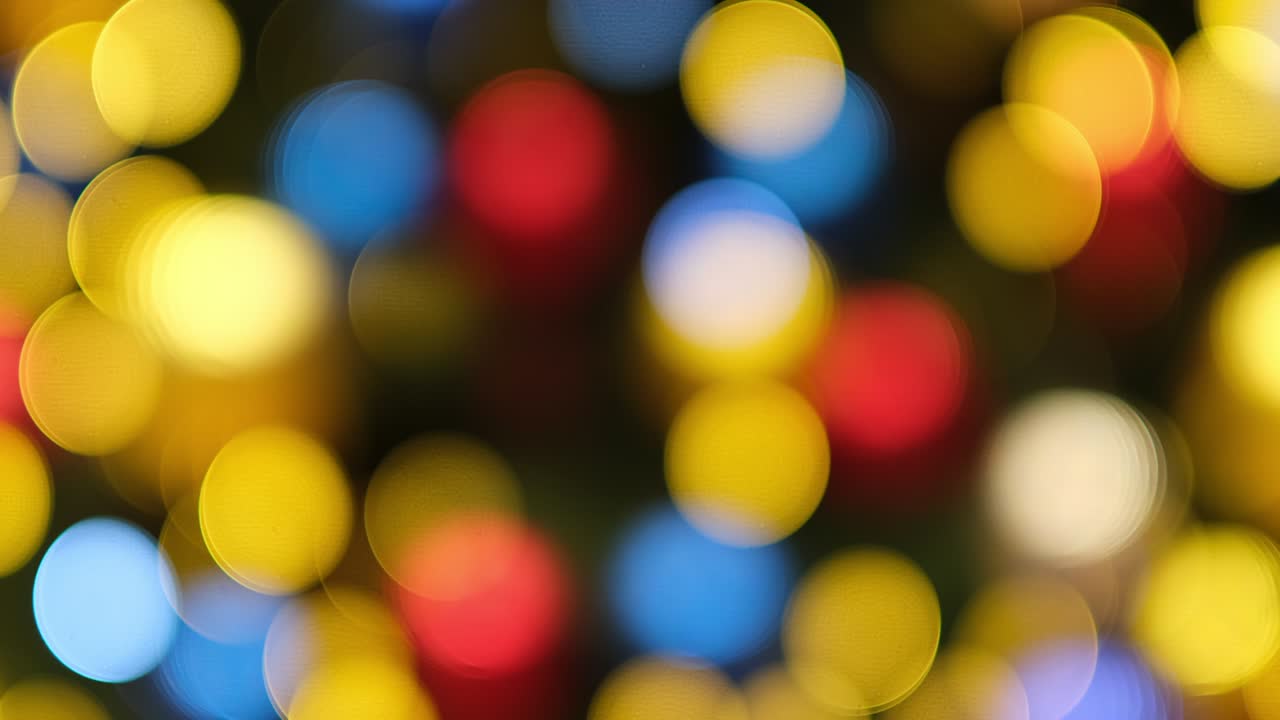 colorful Christmas light bokeh