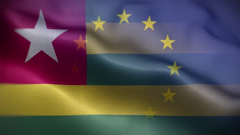 eu togo flag loop background 4k