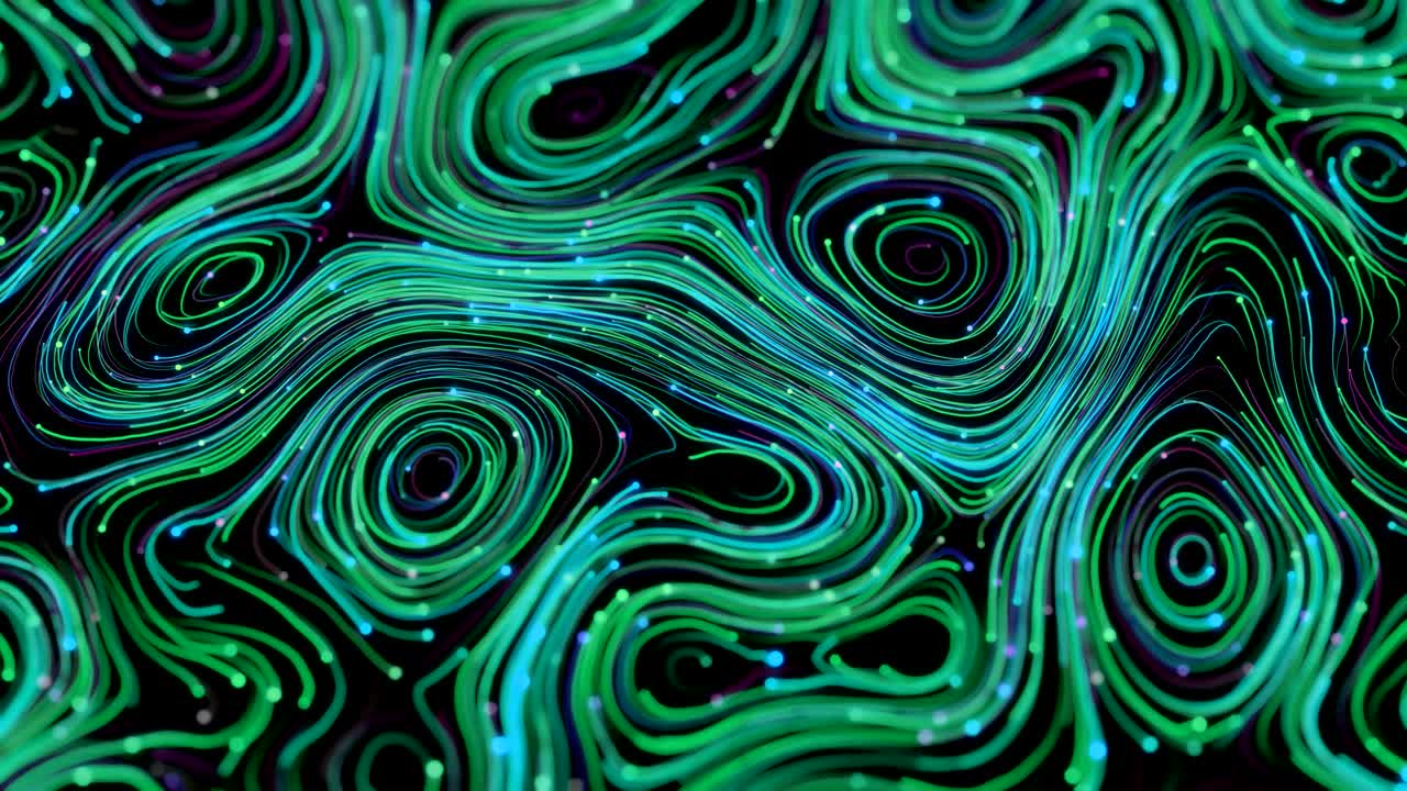 4K Abstract Neon Swirls.