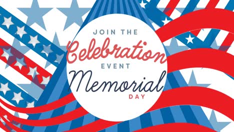 Animation-of-memorial-day-text-over-flag-of-america-pattern