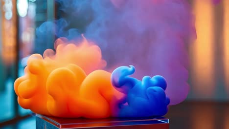 colorful smoke art