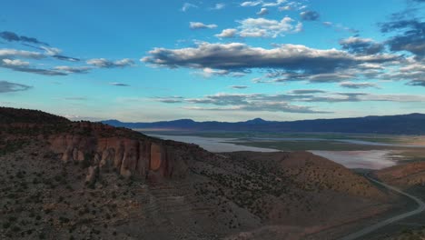 Red-Hills-At-Parowan-Gap-In-Utah---aerial-drone-shot