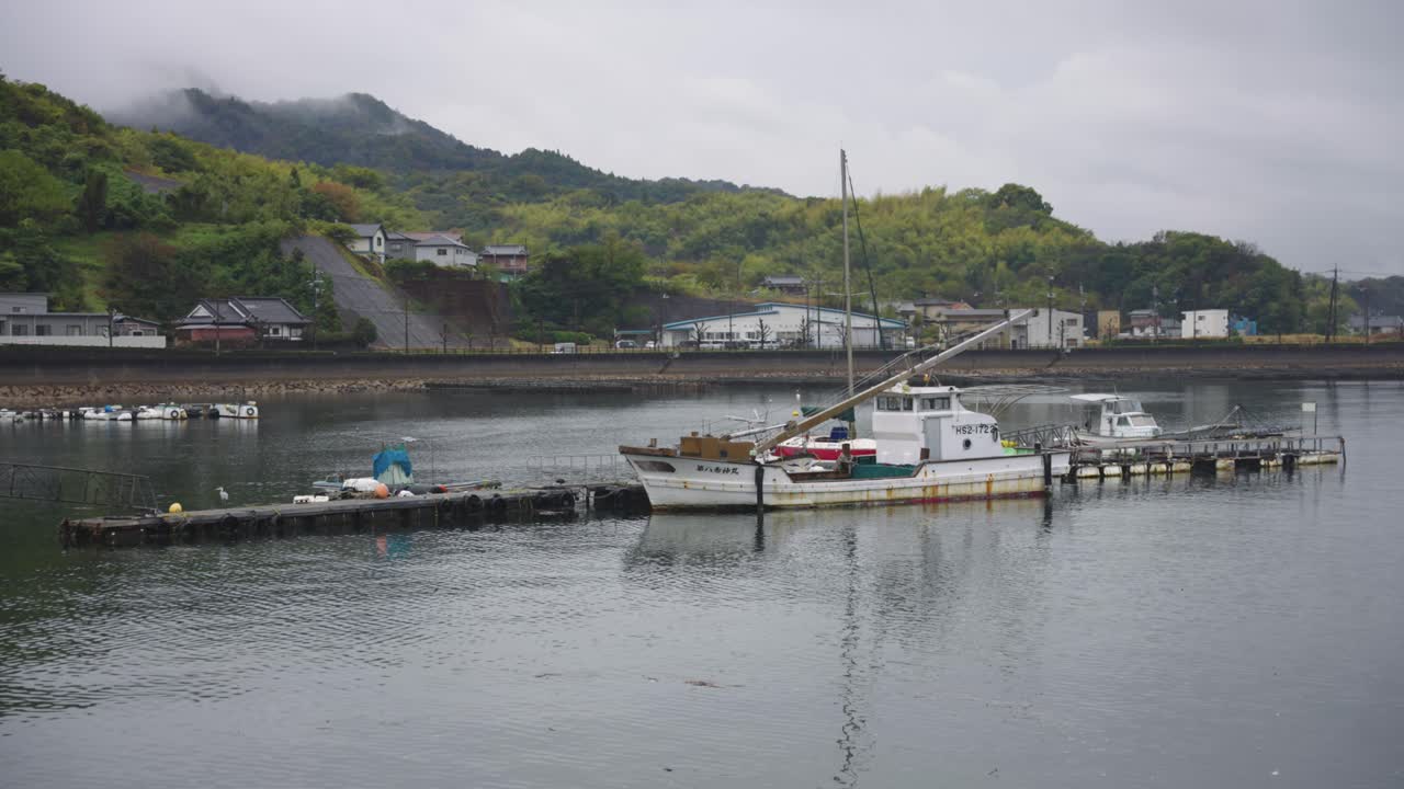 Small Fishing Boat on Coastline of Etajima Island, Hiroshima Prefecture Japan