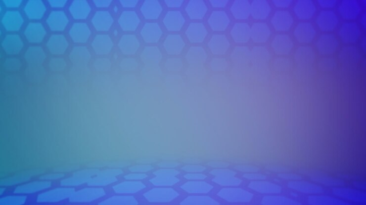 pola gradien biru dengan heksagon geometris