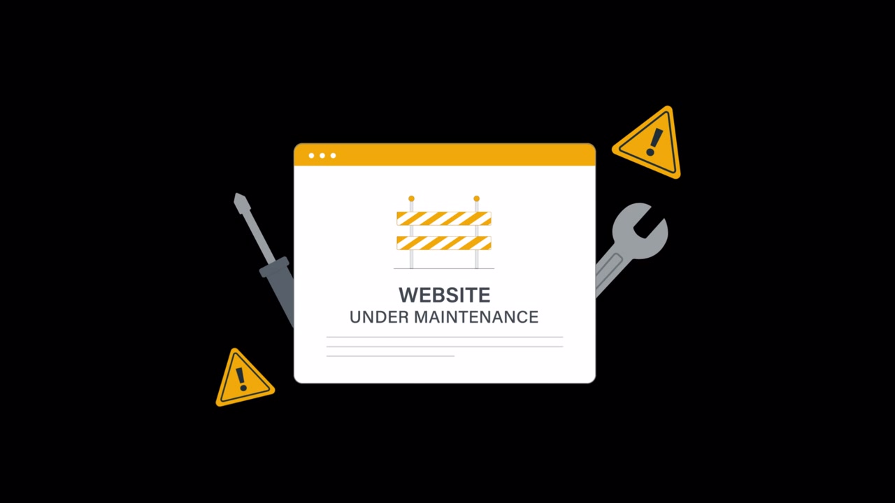 Website Under Maintenance Notification Animation