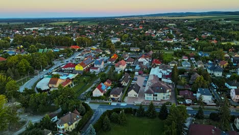 Aerial-4k-Drone-footage-of-Balatonmáriafürdő-a-village-located-on-the-southern-shore-of-Lake-Balaton-in-Somogy-country,-Hungary