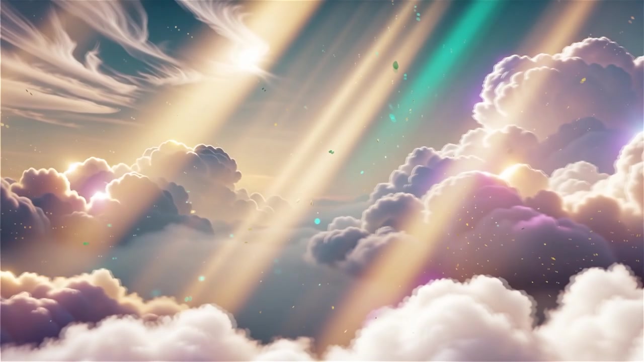 Christian Heavenly Light Worship Background