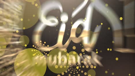 Animation-of-eid-mubarak-logo-and-text-over-shining-lights