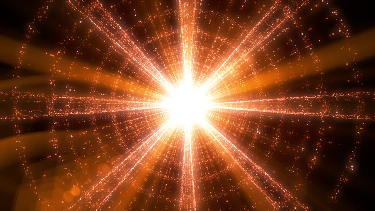 animación de bucle de partículas de parpadeo de neón con brillo de luz