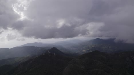 fascinating-video-shot-flying-over-the-area-of-the-Bracco-pass-with-a-lightning-rod-in-the-center-of-the-image