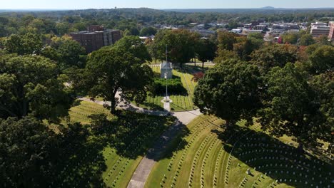 rückzug aus der luft enthüllt nationalfriedhof von uns militärveteranen