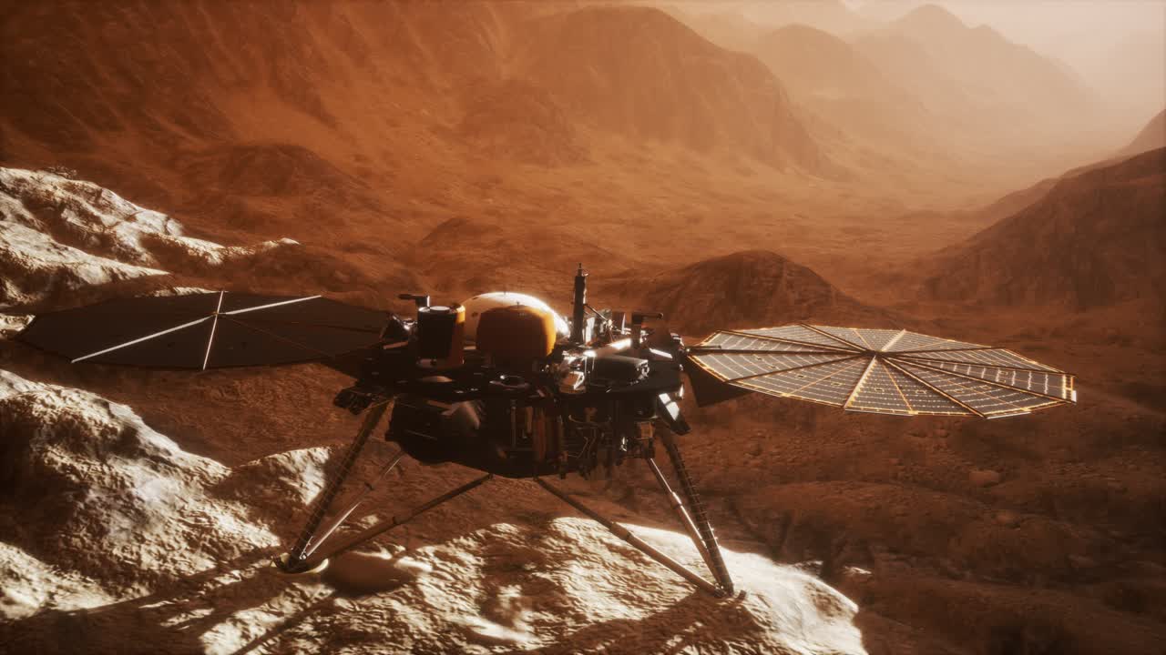 Insight Mars exploring the surface of red planet