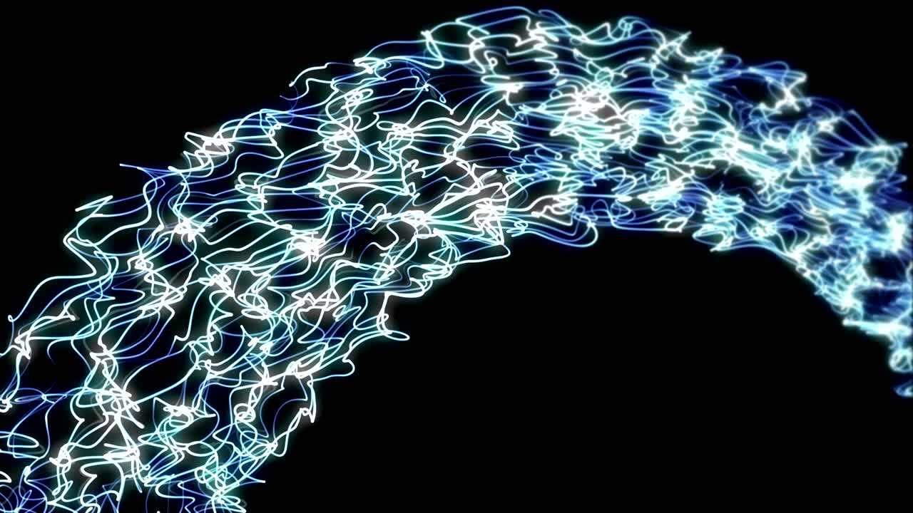 la energía de la onda de neón bucle de arco fondo azul