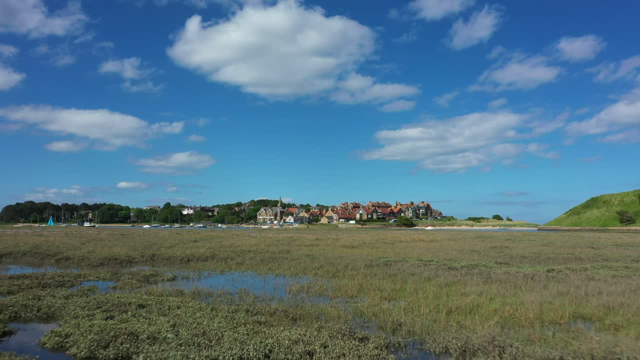 alnmouth, northumberland, england, uk의 항공 설립자