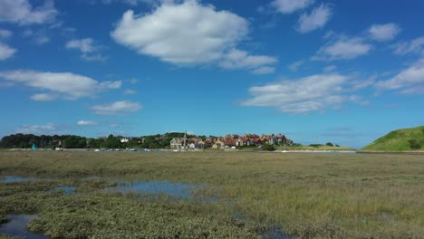 fundador aéreo de alnmouth, northumberland, inglaterra, reino unido.