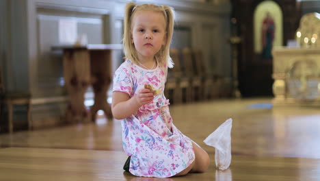 child eating snack