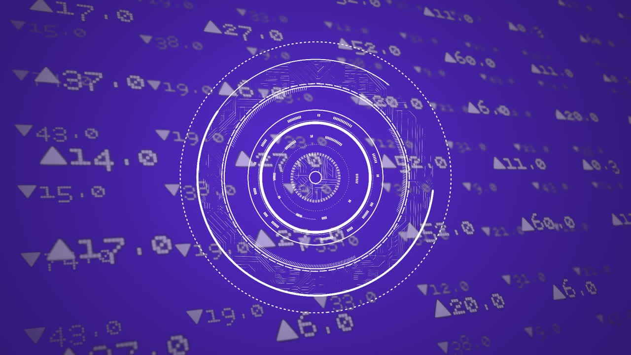 Data processing on purple background
