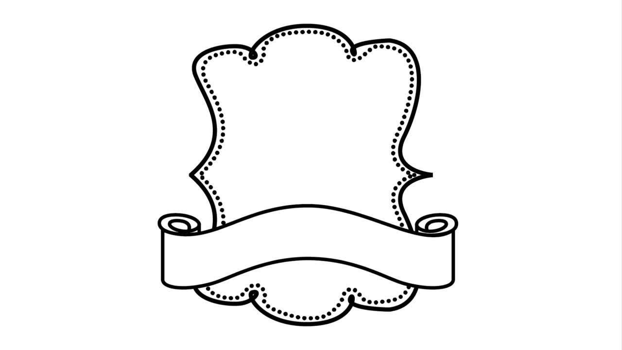 리본 비디오 애니메이션과 함께 우아한 프레임