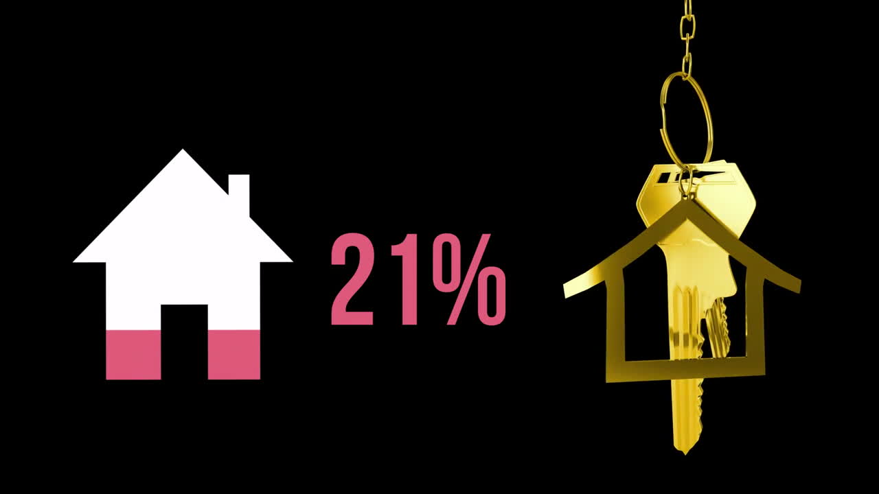 House keys and key fob hanging over black background