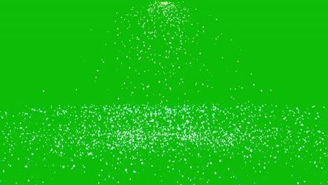 Visual-effects,-VFX,-sparkles,-sparks-falling-from-top-of-frame,-and-bouncing-on-green-screen-3D-animation