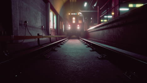 empty old subway train station