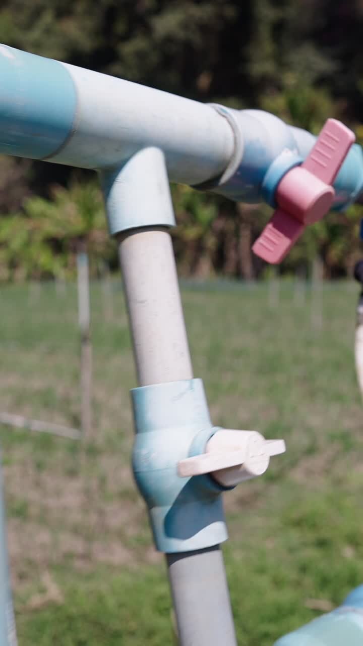Irrigation system in a garden or farm